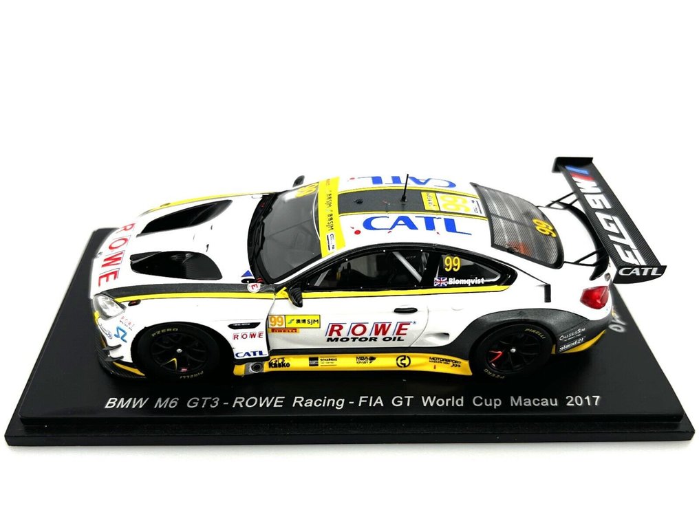 Spark 1:43 - 模型賽車 - BMW M6 GT3 ROWE Racing FIA GT World Cup Macau 2017 - 限量版 300 件。 （單號） #1.1