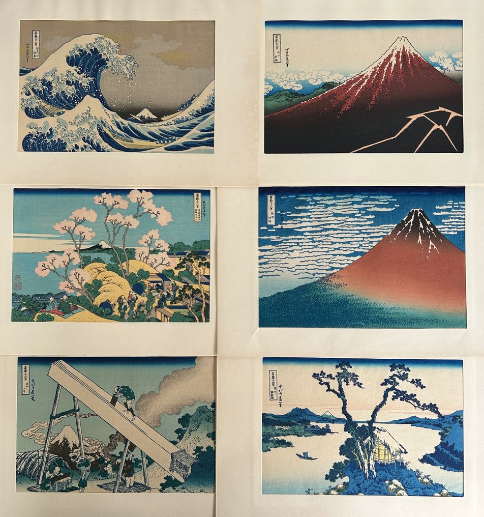 Complete set of 46 Woodblock prints "Fuji sanjūrokkei" 富士三十六景 (Thirty-six Views of Mount Fuji) - Katsushika Hokusai (1760-1849) - Ιαπωνία #1.1