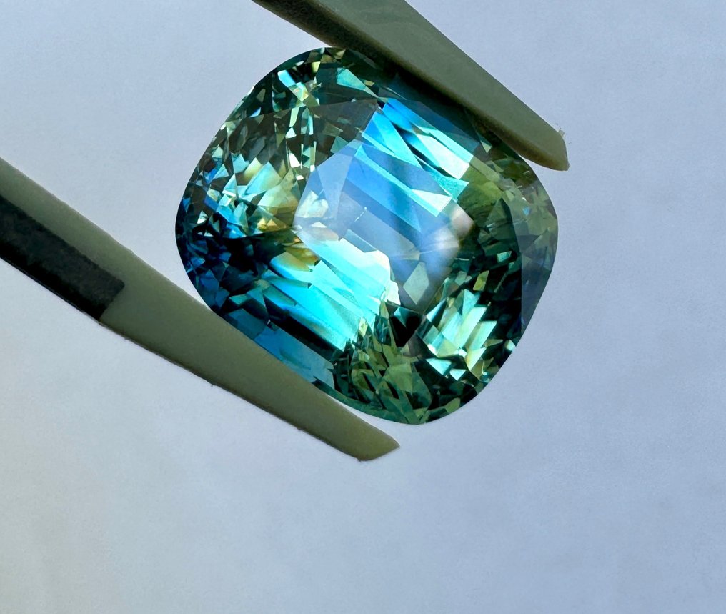 多色 蓝宝石  - 12.33 ct - 莲花宝石实验室 - Parti Color #1.0