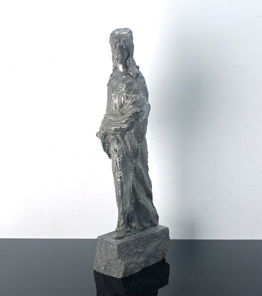 Ernest Patris - Figur - Moeder met Kind H: 38cm - Zinn #1.1