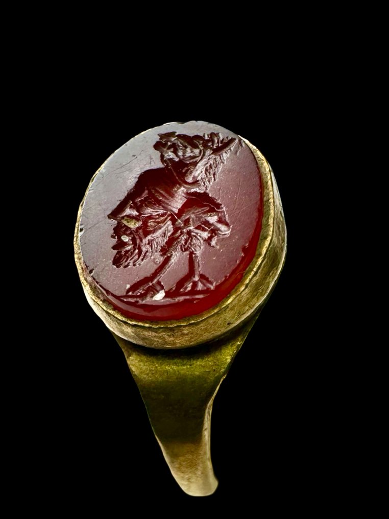 古罗马 金子 戒指 - 带有 Gryllos 的罗马戒指 #1.2