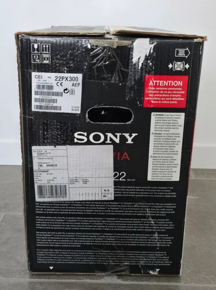 Sony Playstation 2 - Sony Bravia TV KDL-22PX300 with built-in PS2 - Set van spelcomputer + games - In originele verpakking #2.1