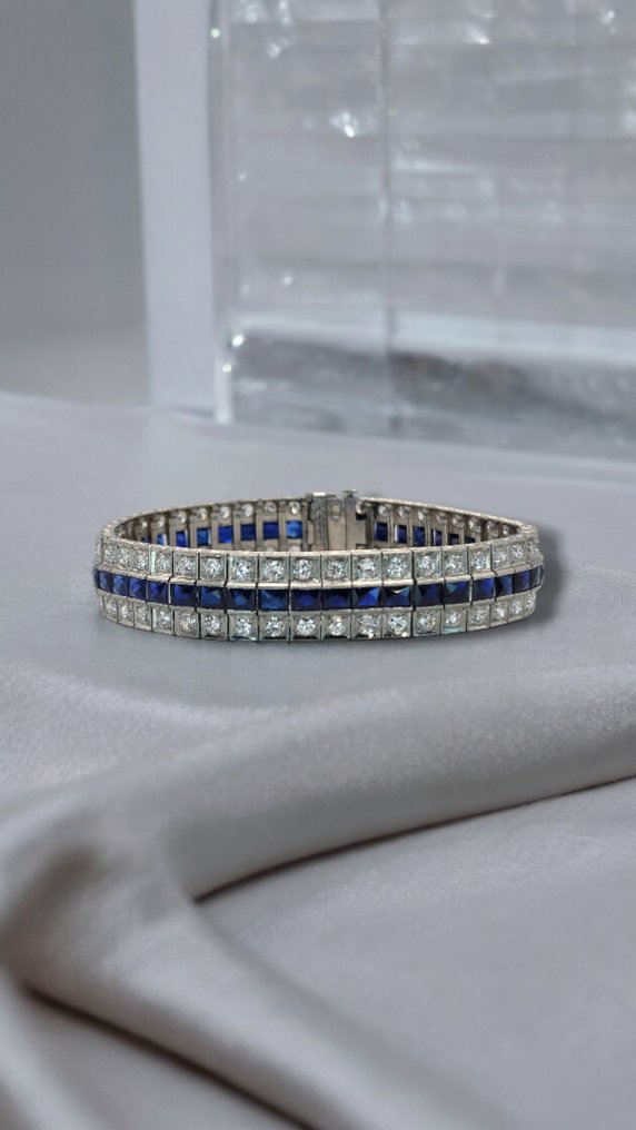 Βραχιόλι Βραχιόλι Art Deco από πλατίνα και διαμάντι 7 καρατίων, περίπου δεκαετία του 1930., Πλατίνα -  7.00ct. tw. Διαμάντι (Φυσικό)  #4.3