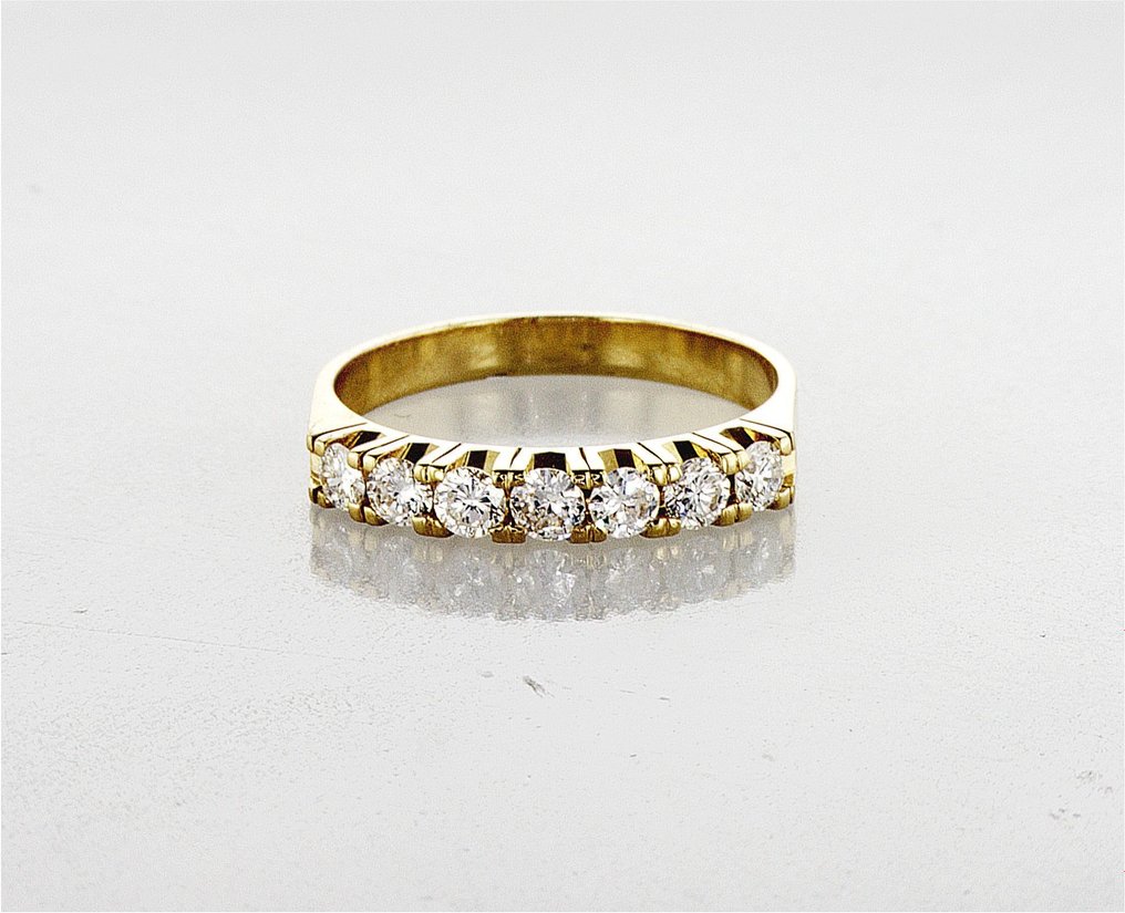 Jegygyűrű - 14 kt. Fehér arany -  0.56ct. tw. Gyémánt  (Természetes) #3.2