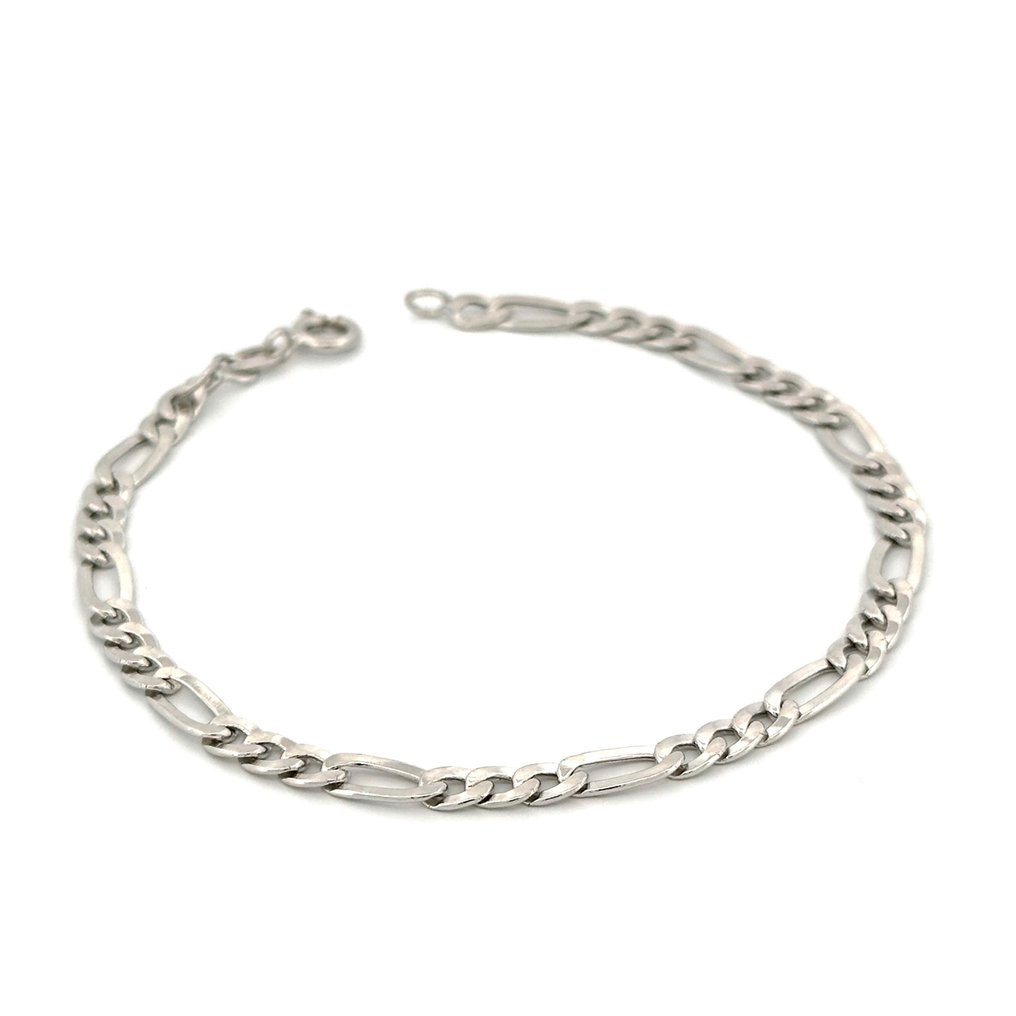 Handmade - Bracelet - 18 kt. White gold - Figaro bracelet - 3.4 g #2.1