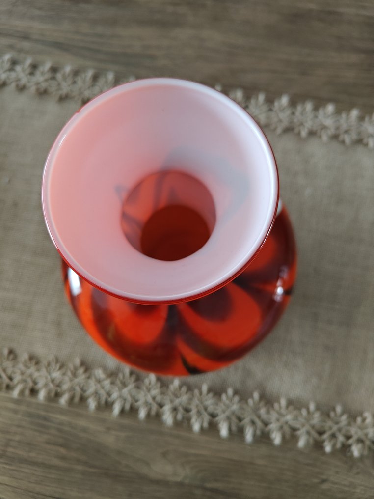 Ørevase - Murano-glas - Vase Murano 2 hvide ører. #1.2