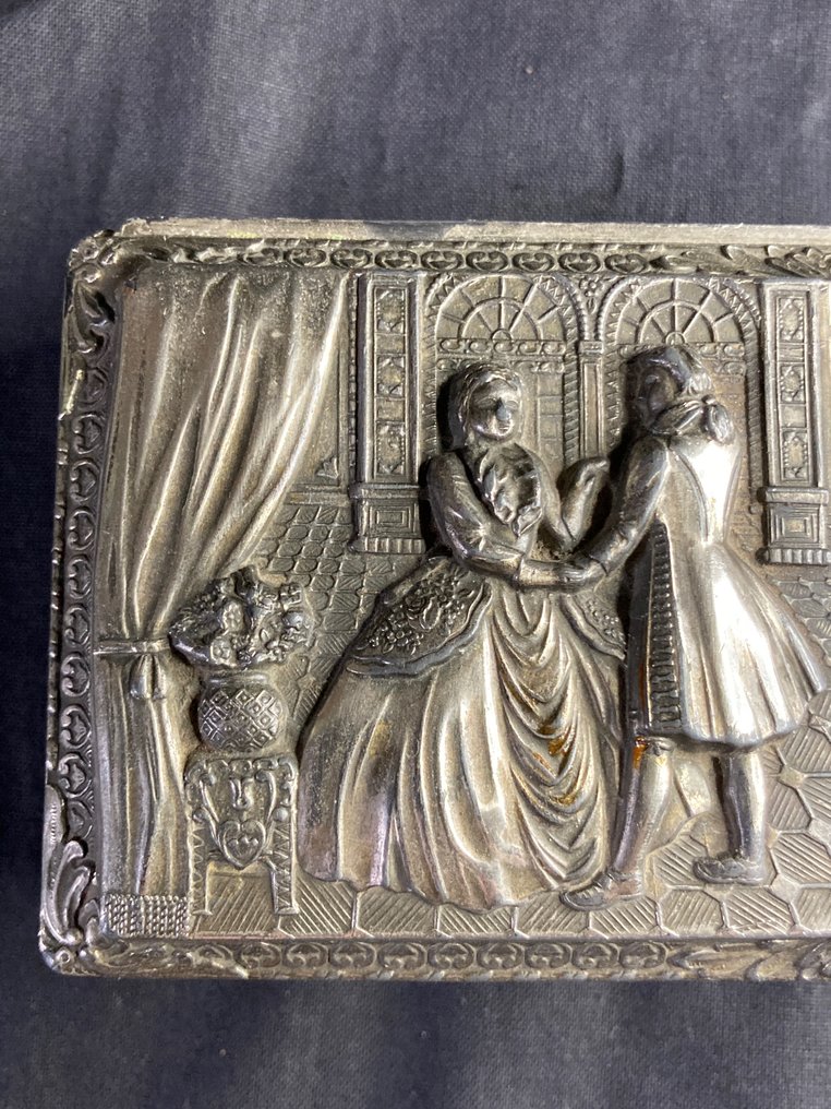 Cutie Bijuterii - splendidă cutie de bijuterii „La Curtea Regelui” - placat cu argint #3.2