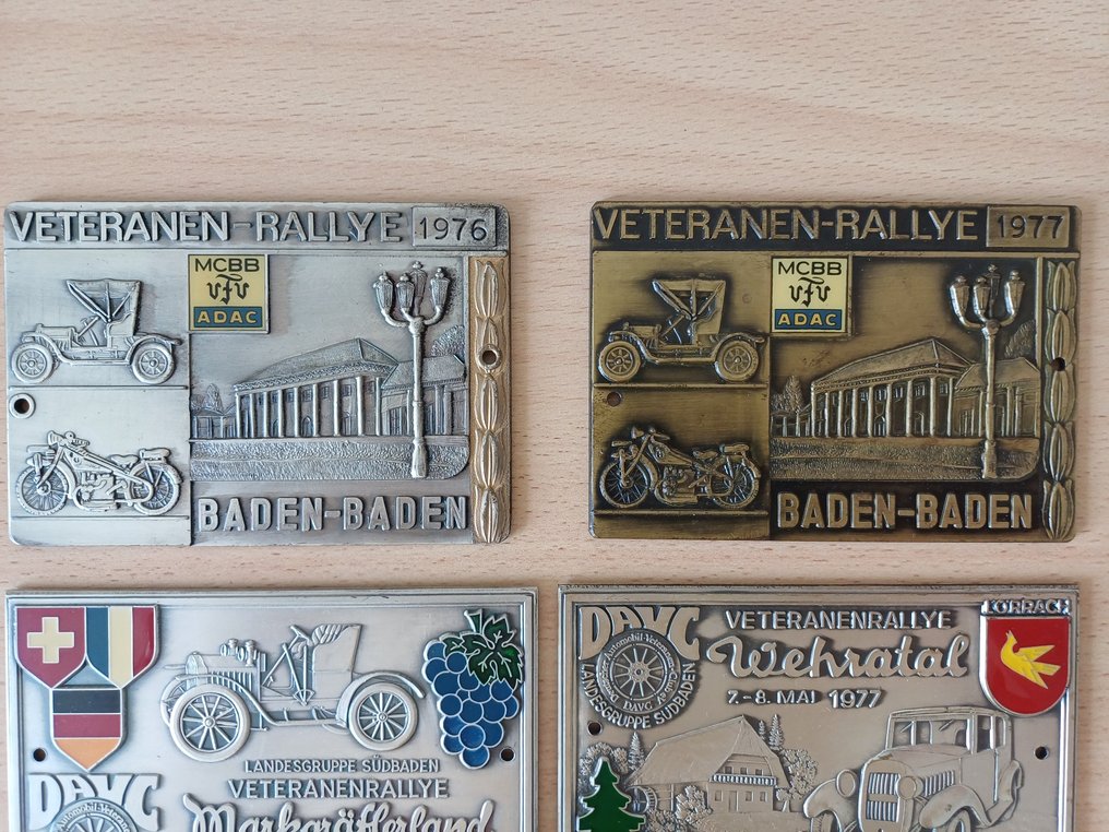Abzeichen 6 Stück Rally Badge (Plaketten) mit sehr schönen Emaille Einlagen - Deutschland - 20. Jahrhundert - spät #1.2