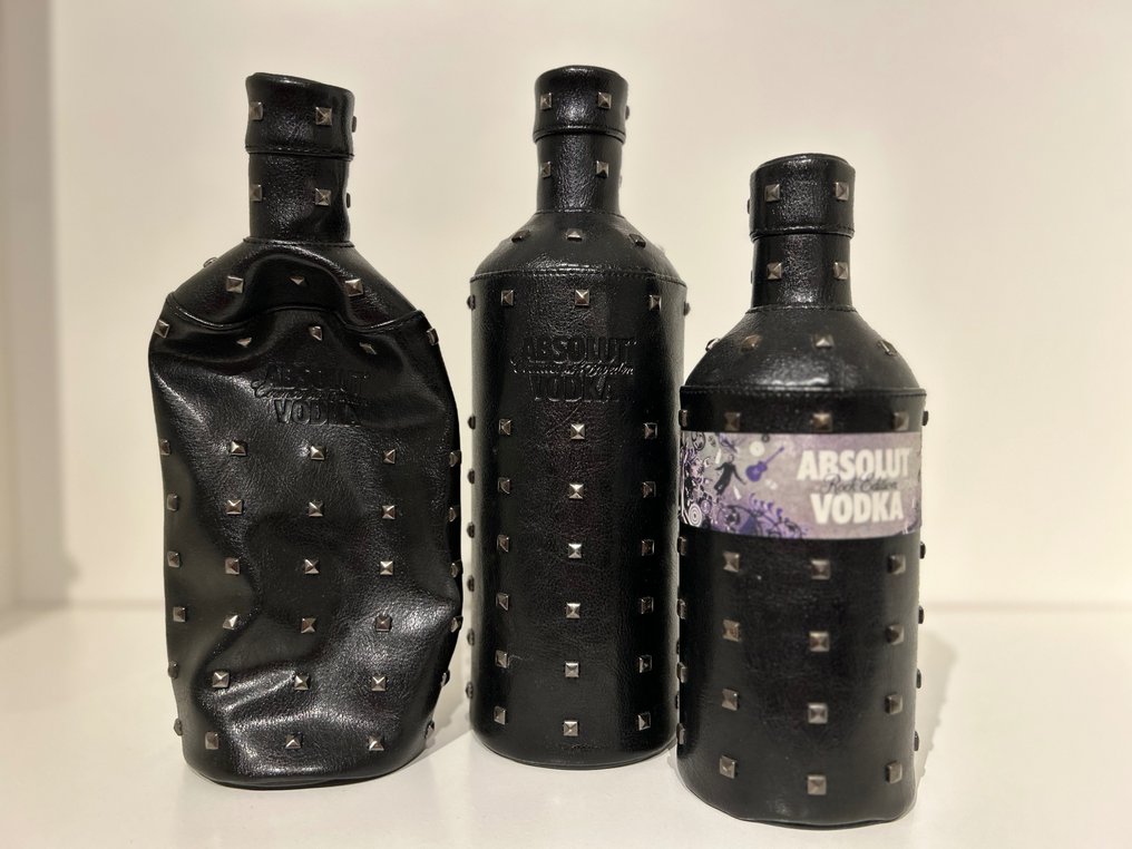 Absolut - Rock (only skins, no bottle)  - b. 2008 - 1000 ml, 700 ml - 3 flasker #1.1