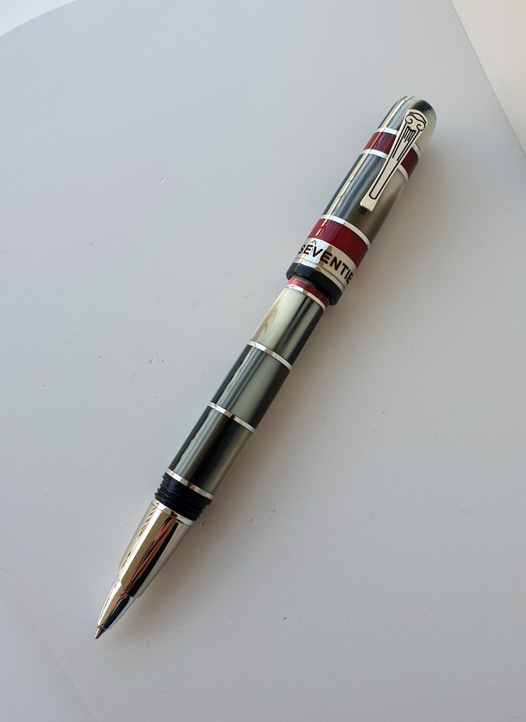 Marlen - Seventies - Edizione Speciale in resina e Argento - Grigia - Roller ball pen #1.0