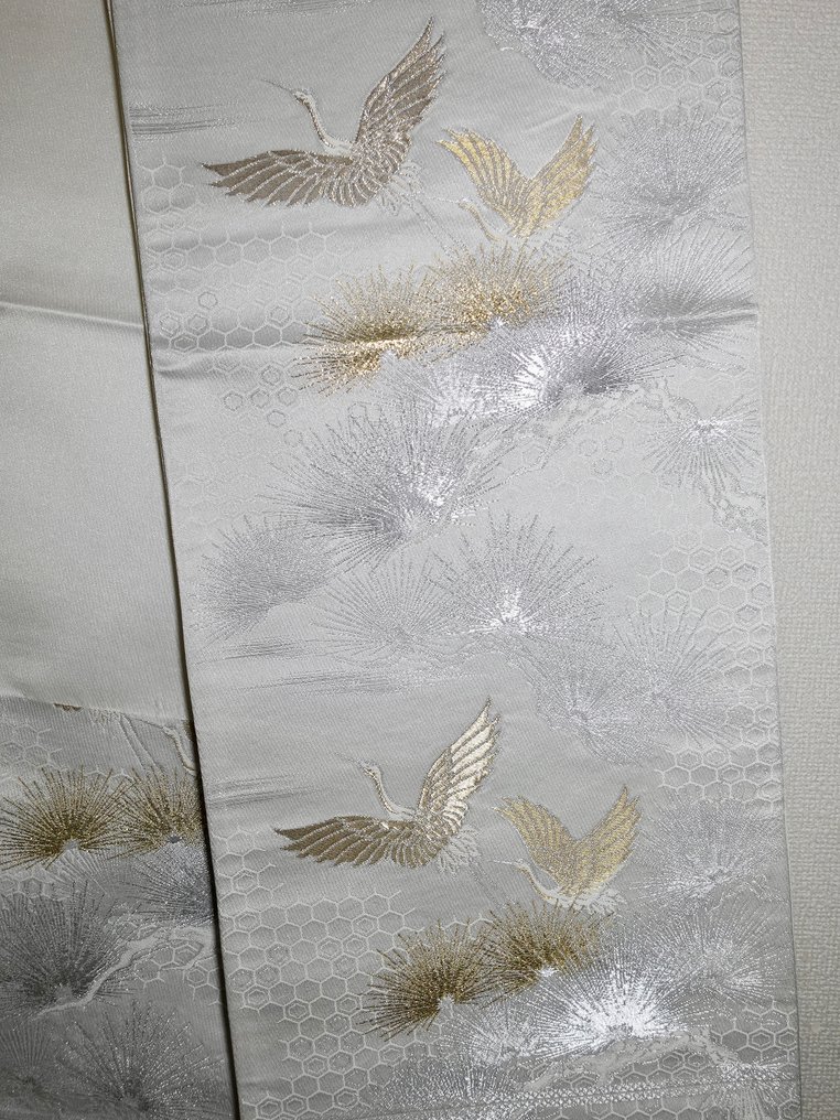 Vakkert kimonobelte "Obi", Fukuro obi 袋帯 - Silke - Japan - Heisei-perioden (1989–2019) #2.1