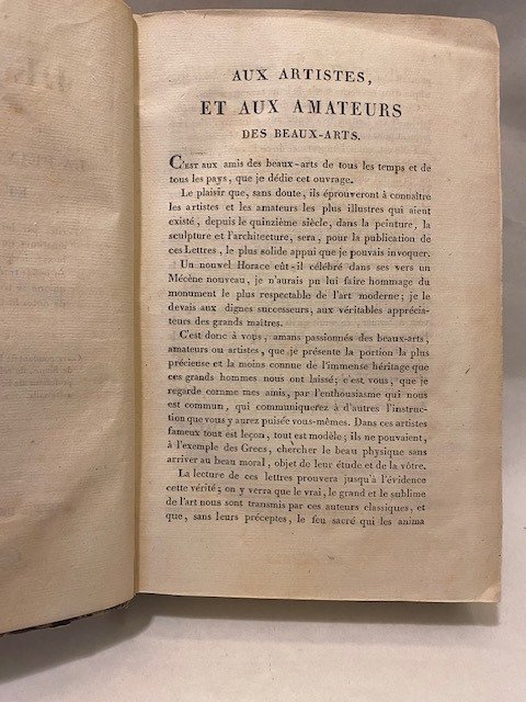 Jay L. J. - Recueil de lettres sur la peinture, la sculpture et l'architecture. (…) Publiées a Rome par Bottari - 1817 #1.2