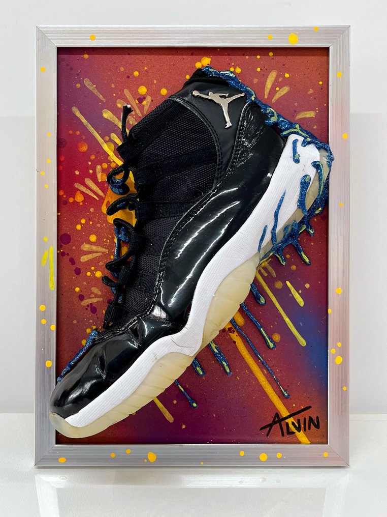 Alvin Silvrants (1979) - Nike Air Jordan XI 3D sneaker art in frame #1.1