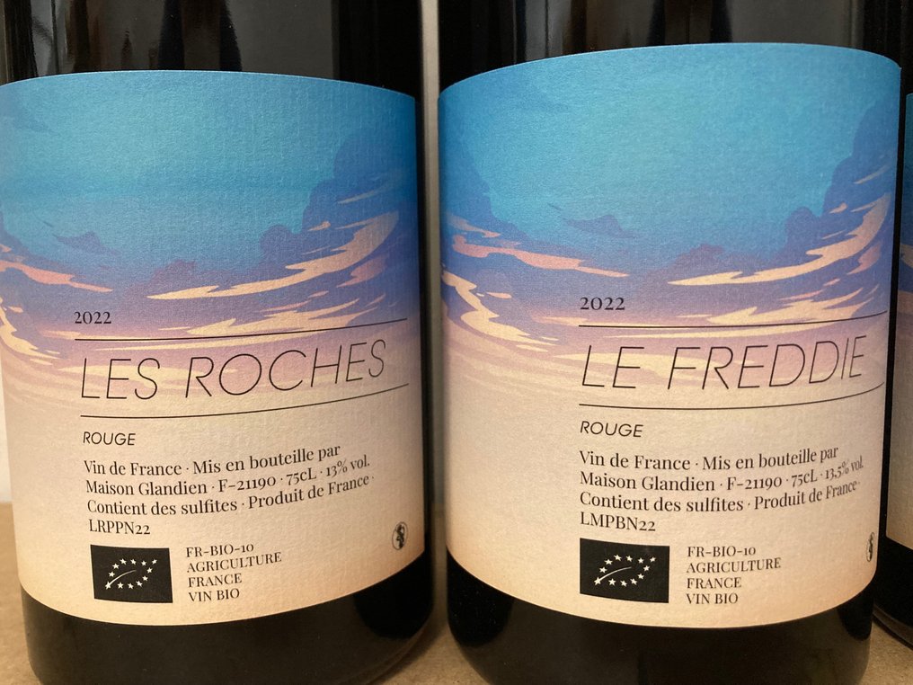 2022 Maison Glandien: Les Roches x2 & Le Freddie - Bourgogne - 3 Flessen (0.75 liter) #1.2