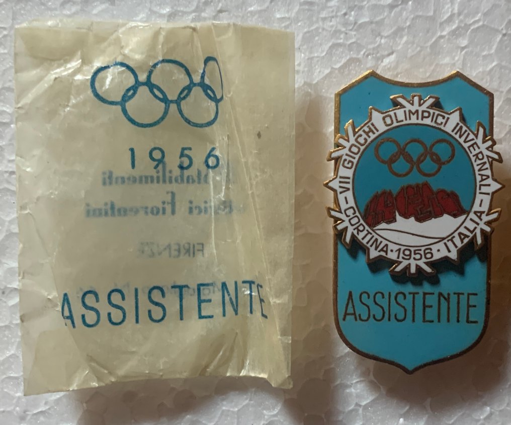 Olympic Games - Cortina 1956 Giochi Olimpiadi Invernali Assistente - 1956 - Pin  #1.1