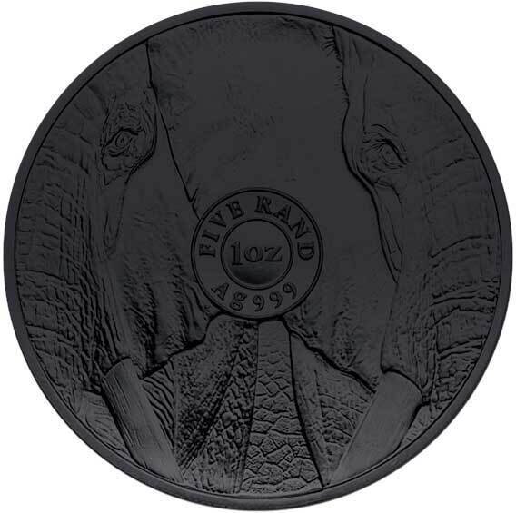 Etelä-Afrikka. 5 Rand 2021 "Burning Elephant - Burning Big Five II", 1 Oz (.999)  (Ei pohjahintaa) #1.2