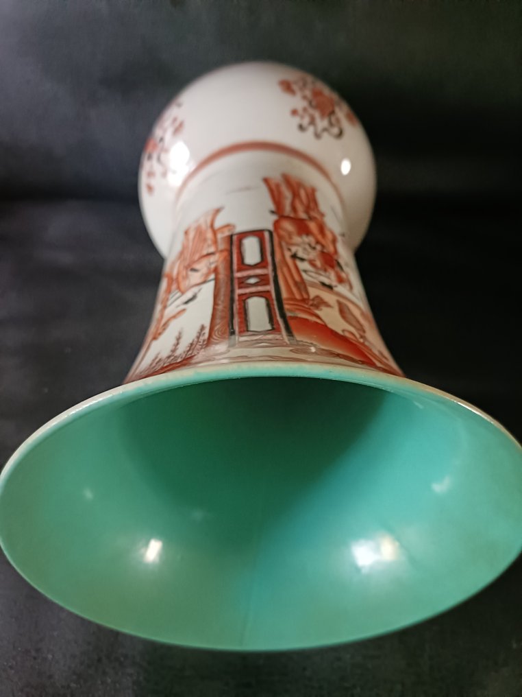 Sort og guld vase - Porcelæn - Kina - 20. århundrede #2.1
