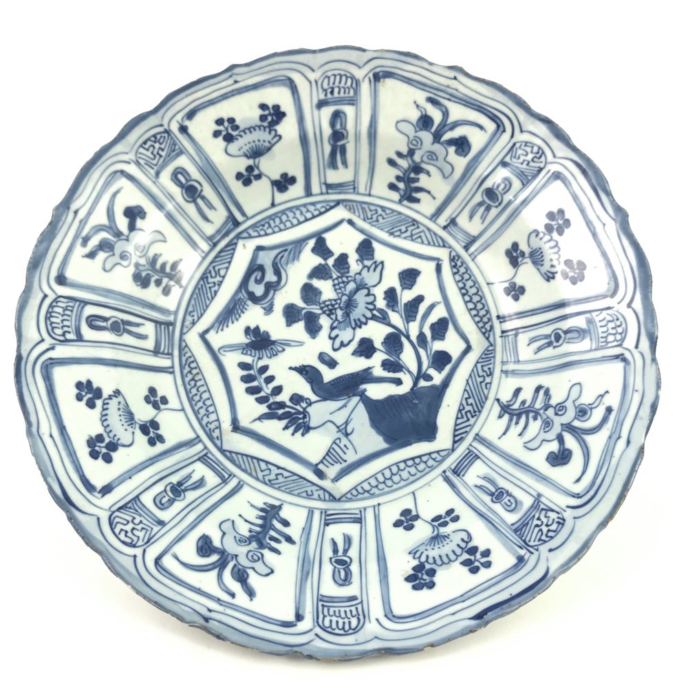 Large Blue and White Chinese Kraak Dish, Wanli (1573-1620) - 盘子 - 瓷 #1.2