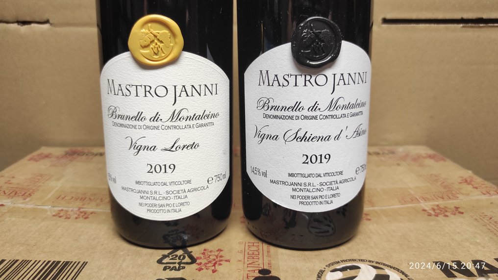 2019 Mastrojanni: Vigna Loreto & Vigna Schiena d'Asino - 蒙达奇诺·布鲁奈罗 DOCG - 2 Bottles (0.75L) #3.1