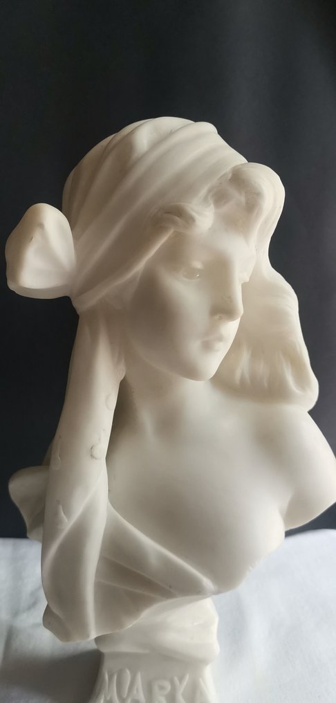 Emmanuel villanis - 雕塑, Miarka ou la bohémienne - 32 cm - Carrara大理石 - 1890 #1.1