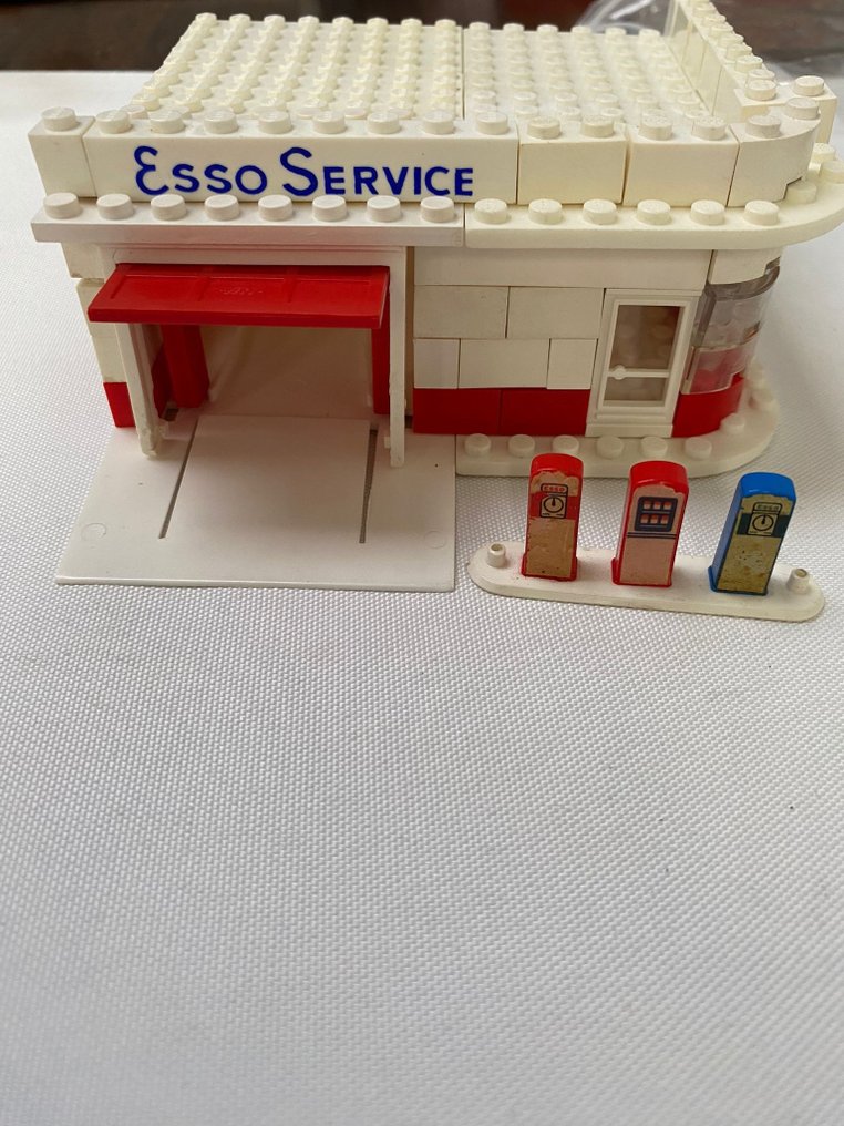 Lego - System - 310-5 Esso Filling Station + 650-2 Mercedes Esso Tanker - Town Plan - System I leg - 1950-1960 - Î”Î±Î½Î¯Î± #1.2