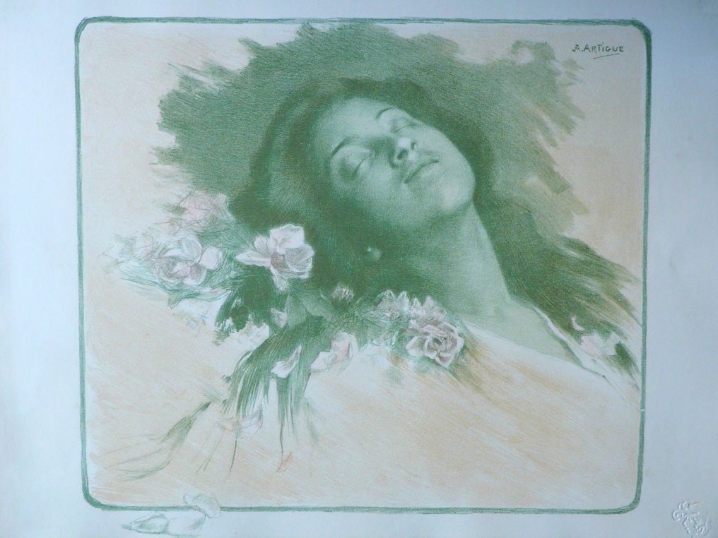 Albert Emile Artique - 'Albine' (Woman with Roses) #2.1