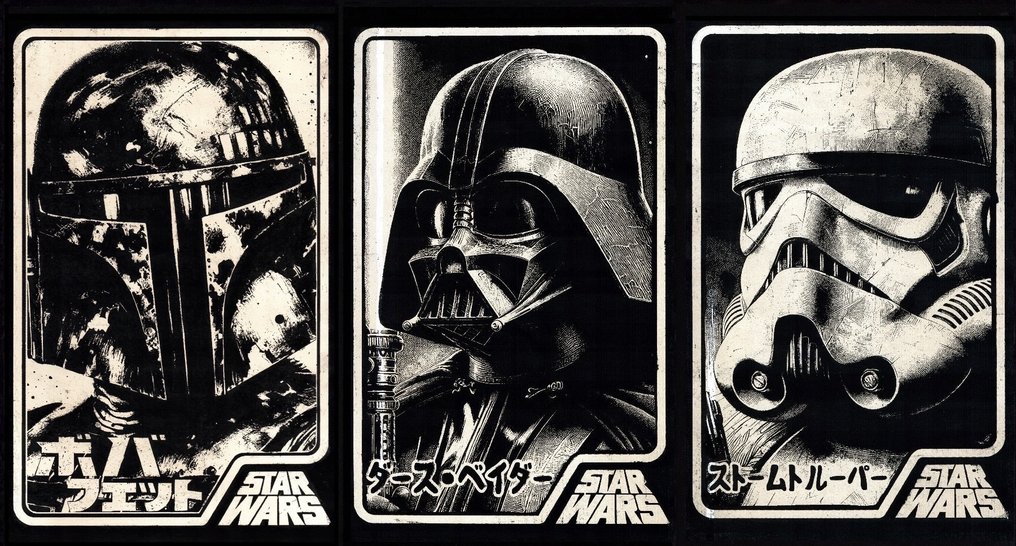 AE (XX) - Star Wars Bundle (x3) - “Boba Fett”, “Stormtrooper” & “Darth Vader” - Hand signed, numbered and CoA #1.1
