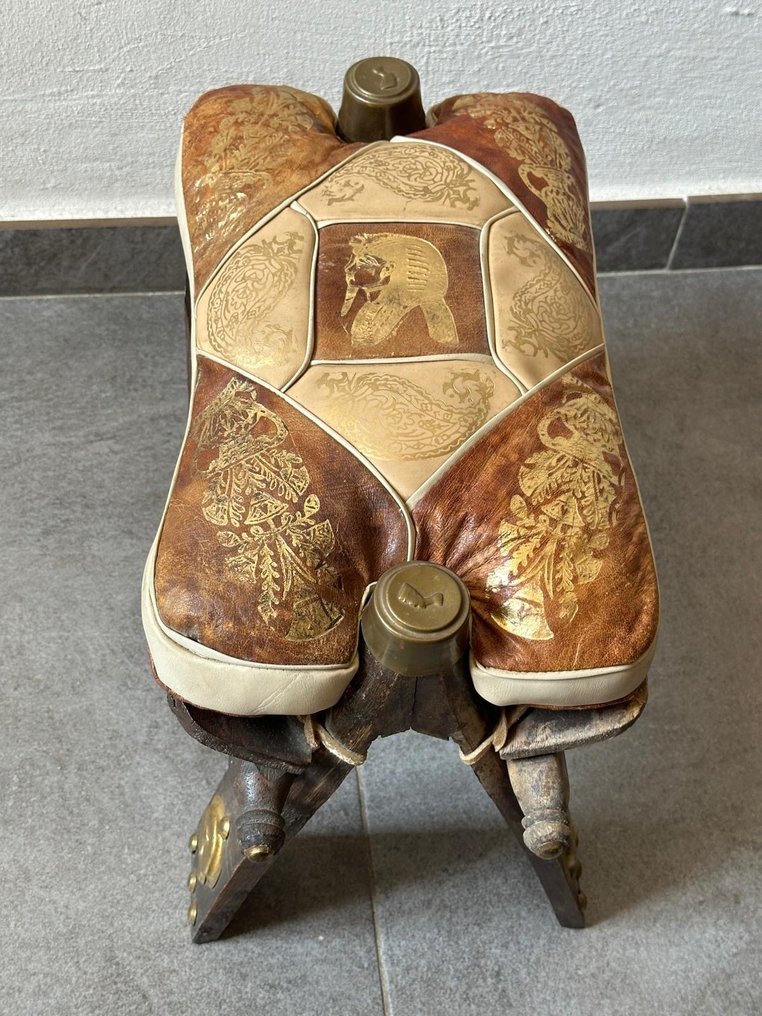 Nilo - 腳凳 - 木, 皮革, 銅 #3.1