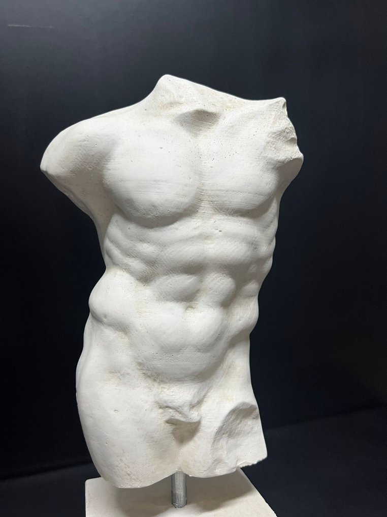 Skulptur, Torso di Eracle - 37 cm - marmorstøv #2.1