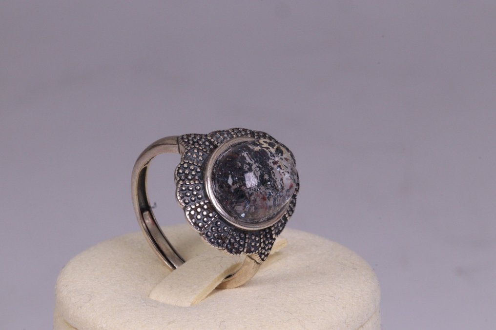 Sølv, Ringe (3) Sølv 925 - Super 7 sten, citrin, lavendel ametyst - store sten - Ring #3.2