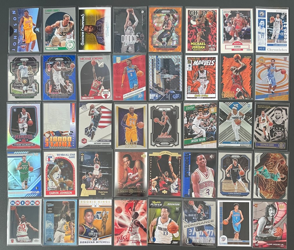 1989 to 2023 - NBA - Stars & Rookies Collection (40 cards) - Michael Jordan 6x, Doncic 6x SGA /88, Kobe 2012 Select, Rookies: Wembanyama Lebron Tatum Iverson - 1 Mixed collection #1.1