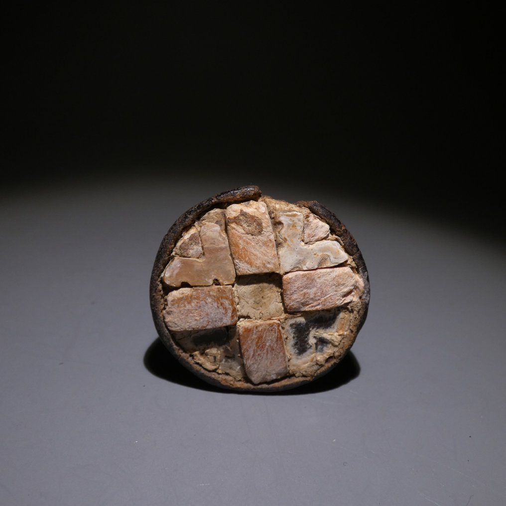 Huari，秘鲁 木, 珍珠母 Tamba - 耳环。直径3.2厘米。公元700年至1200年。西班牙进口许可证。 #3.2