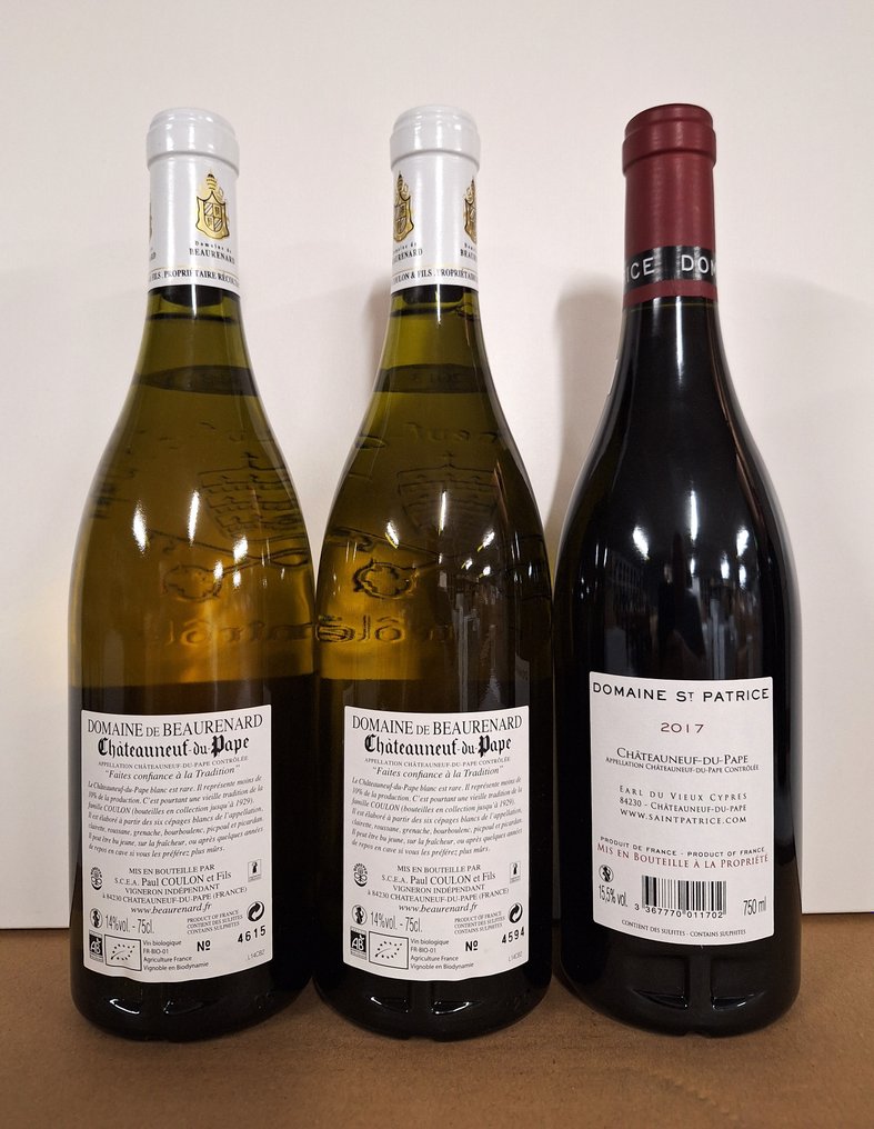 2013 Domaine de Beaurenard & Domaine Saint Patrice Châteauneuf du Pape - 罗纳河 - 3 Bottles (0.75L) #1.2