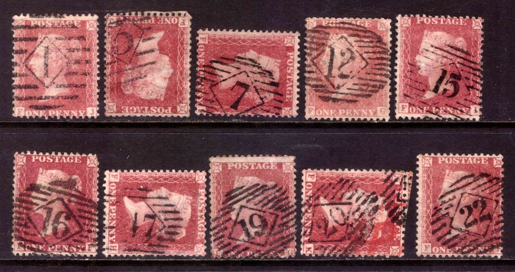 Μεγάλη Βρετανία 1841/1852 - London postmarks et - Stanley Gibbons 38/41 #1.1