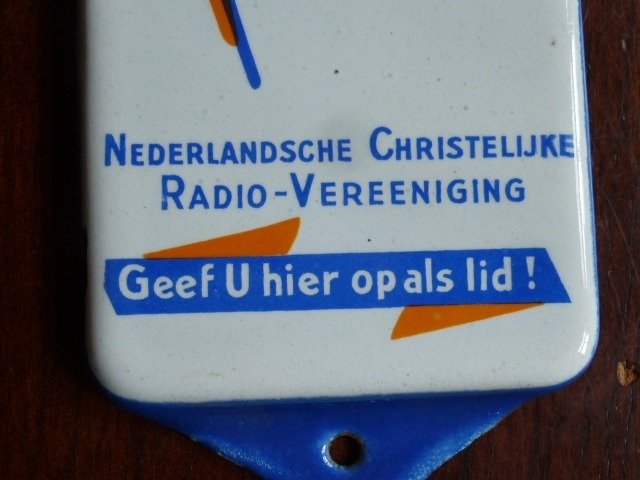 琺瑯標誌牌 - 荷蘭基督教廣播電台 - Vereeniging NCRV 的門牌 - 瑪瑙 #1.3