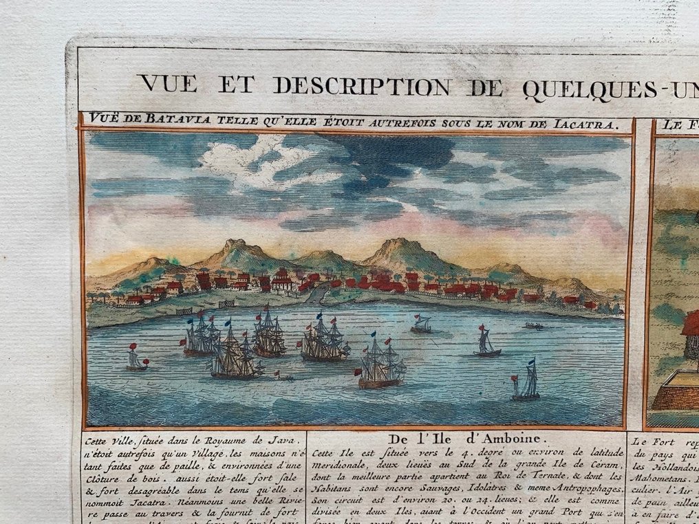 Indie orientali, Mappa - COV olandese; H. Chatelain - Vue et Description de Quelques-Uns des Principaux Forts des Hollandois dans les Indes - 1701-1720 #2.1