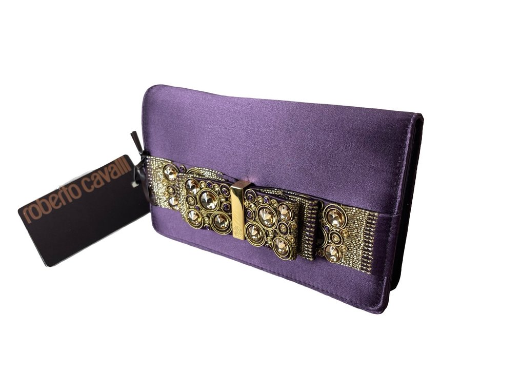 Roberto Cavalli Zijde Swarovski Clutch bag auction online Catawiki
