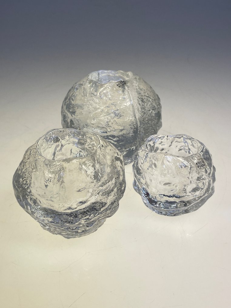 Kosta Boda - Ann Wärff - Kandelaar Snowball (3) - Kristal #2.1