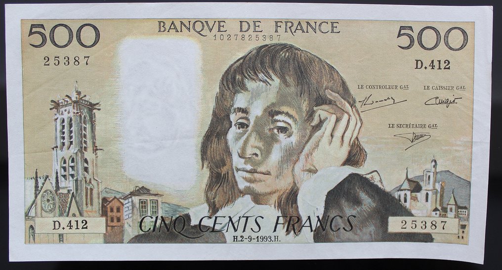 Frankrike. - 500 Francs - 1993 - Fayette 71-52-412 - Pick 156j #1.1