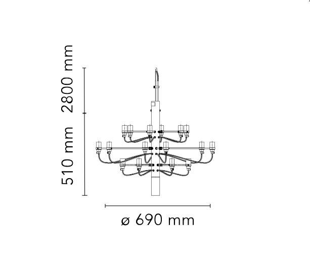 Flos - Gino Sarfatti - 掛燈 - 2097  18（磨砂灯泡） - 铬化合物 #4.3