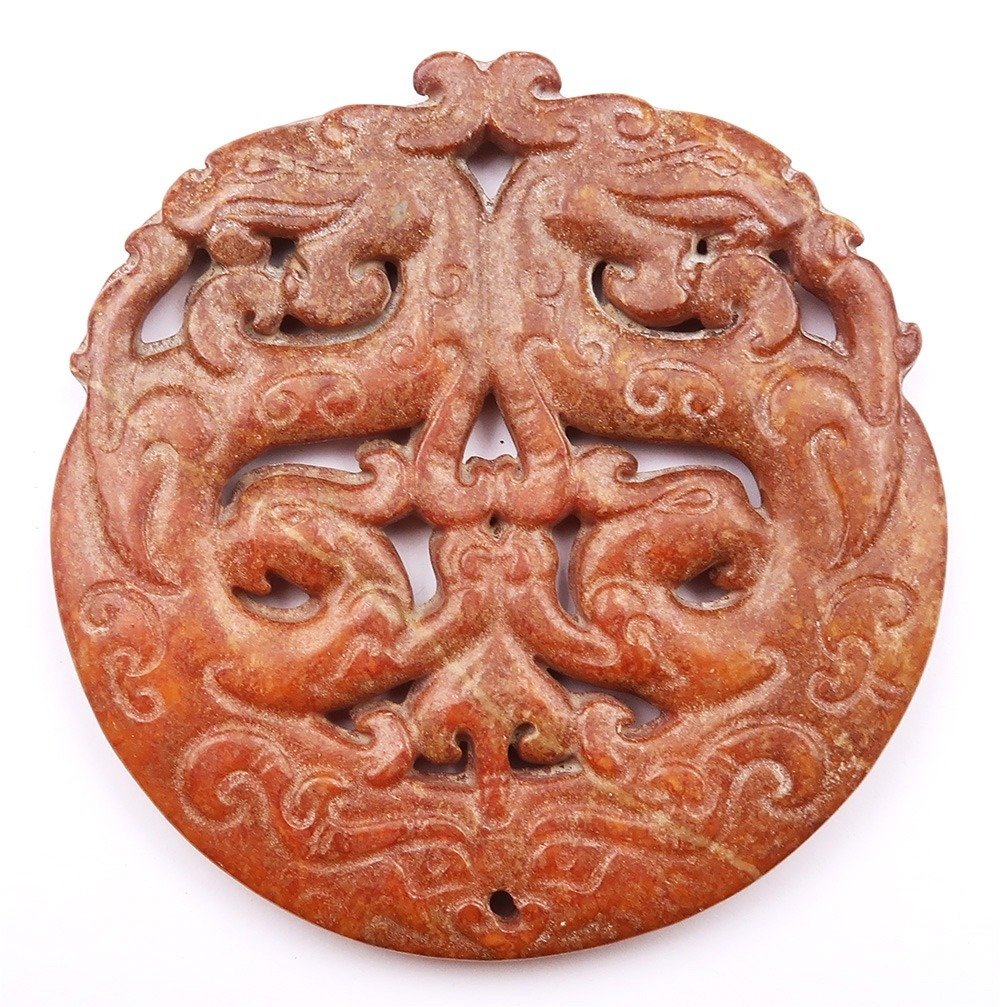Large harmonic amulet - Dragon and phoenix - The perfect couple in Feng Shui - Amulet #1.2