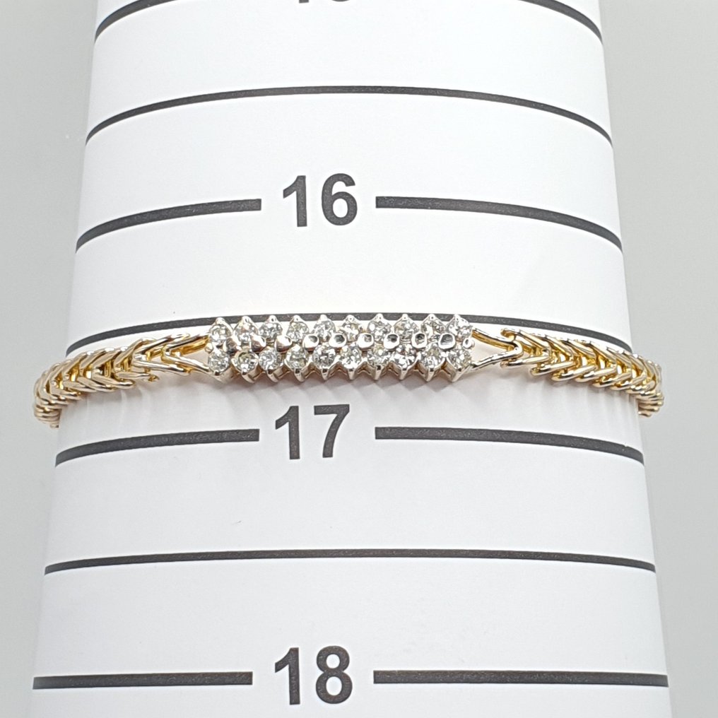 Bracelet - 14 carats Or jaune -  0.50ct. tw. Diamant  (Naturelle) #2.1