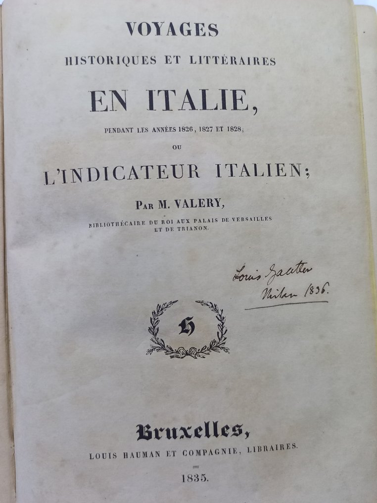 Antoine Claude Pasquin - Voyages historiques et littéraires en Italie, pendant les annèes 1826, 1827 et 1828; ou l'indicateur - 1835 #1.1