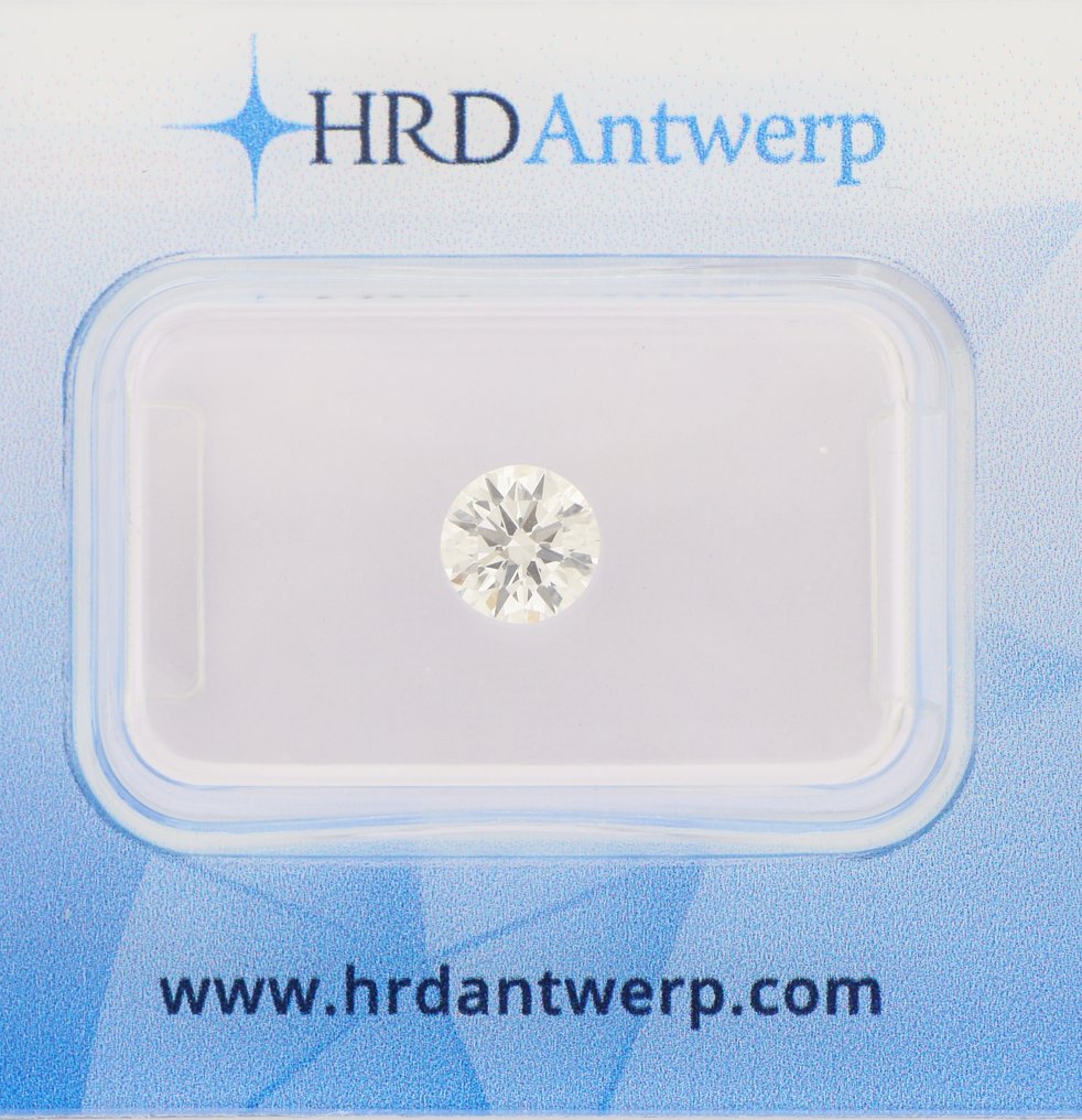 1 pcs Diamant  (Naturlig)  - 0.65 ct - Rund - E - VVS1 - HRD Antwerpen #1.1