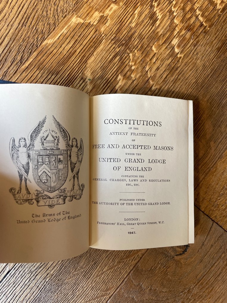 The Authority of The United Grand Lodge - 1947 United Grand Lodge Of England Constitutions/Family Collection - 1947 #1.2