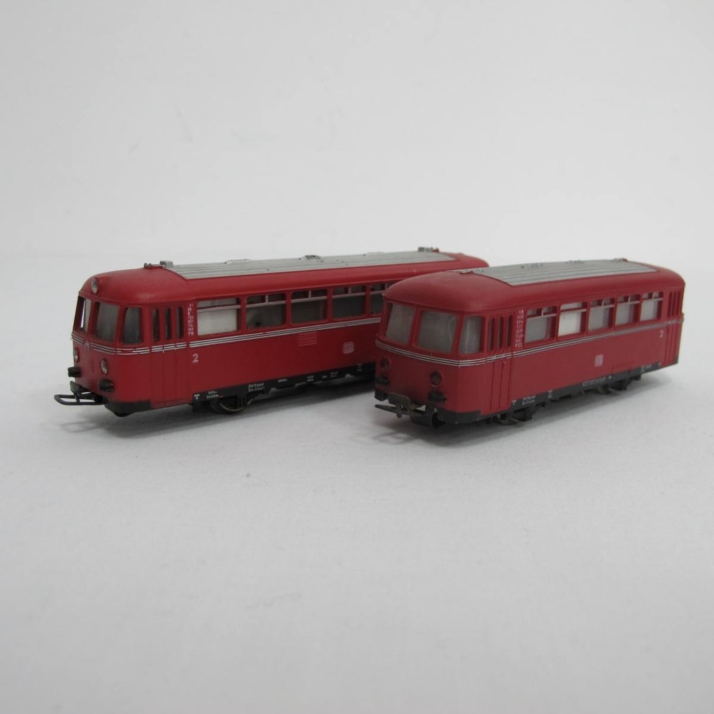 Märklin H0 - 3016/4018 - Locomotivă machetă tren (2) - Autobuz feroviar cu remorcă - DB #1.1