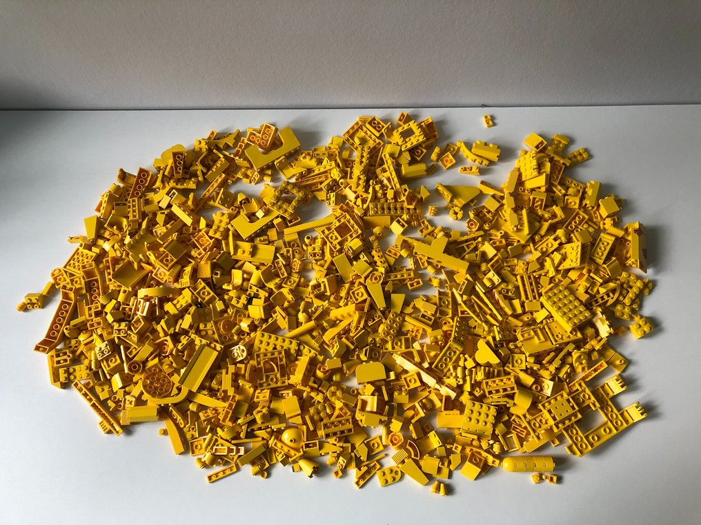 Lego - Geen serie - LEGO Partij van 1000 gram diverse gele bouwstenen en onderdelen #1.1