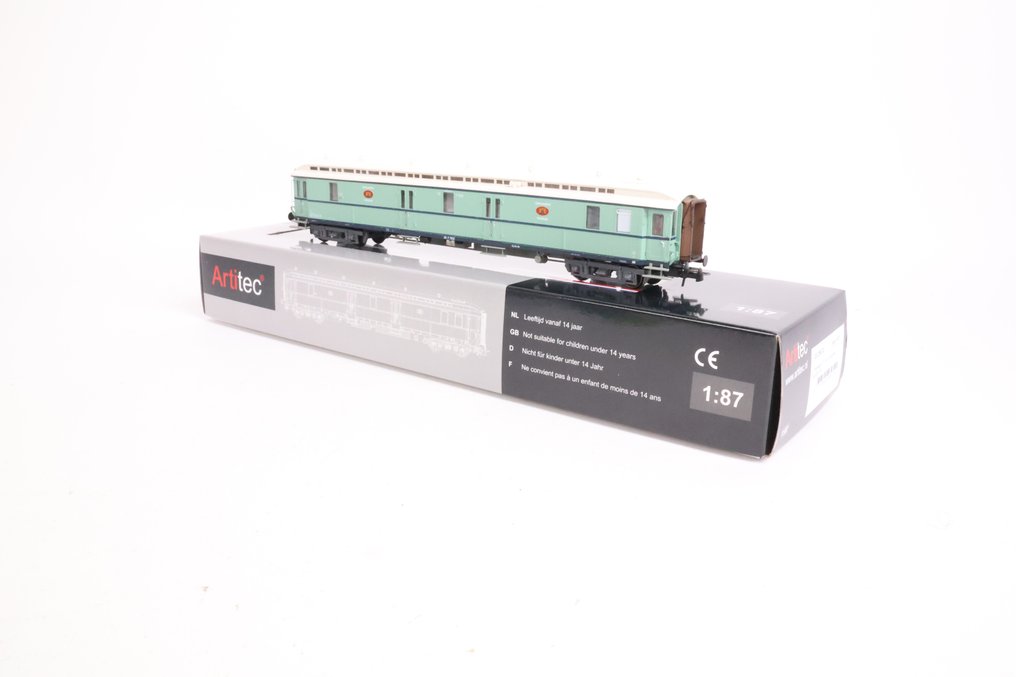 Artitec H0 - 20.296.02 - Modellino di treno (1) - Carrozza postale 7901 turchese - NS #1.1