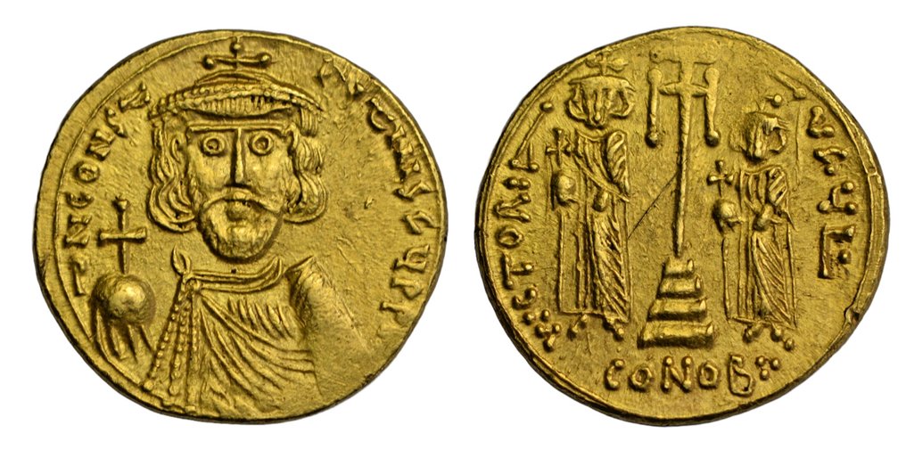 Βυζαντινή αυτοκρατορία. Constantine IV Pogonatus (AD 668-685). Solidus 674-5 AD #2.1