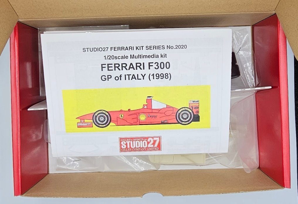 Studio27 1:20 - Rennwagenmodell - Ferrari F300 - Multimedia-Kit für den Großen Preis von Italien 1998 mit Sponsorenaufklebern in Tabakfarbe #2.2